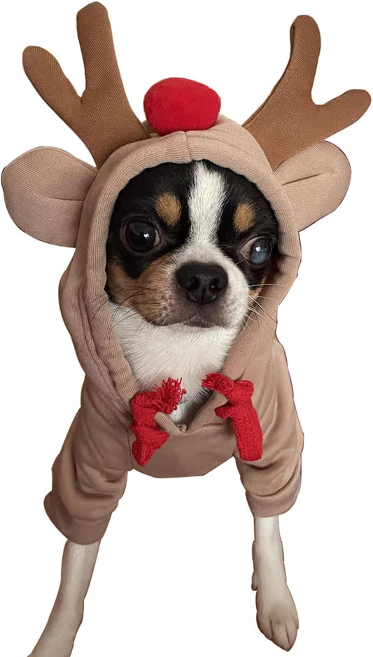 Pet Clothes Dogs Hoodie Sweatshirt - Elk Fruit Shape Cold Weather Clothes Costume Outfit for Puppy Cats Small Mediumdog (X-Small)